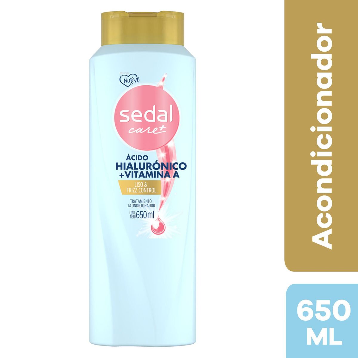 SEDAL - Acondicionador Sedal Care+ Hialurónico Liso Anti Frizz Envase 650 mL