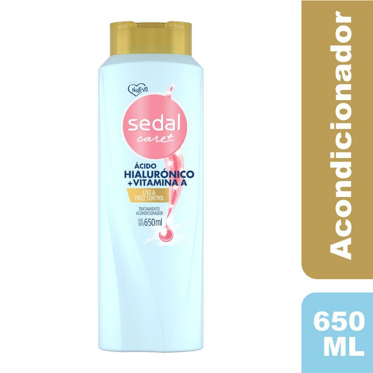 SEDAL - Acondicionador Sedal Care+ Hialurónico Liso Anti Frizz Envase 650 mL