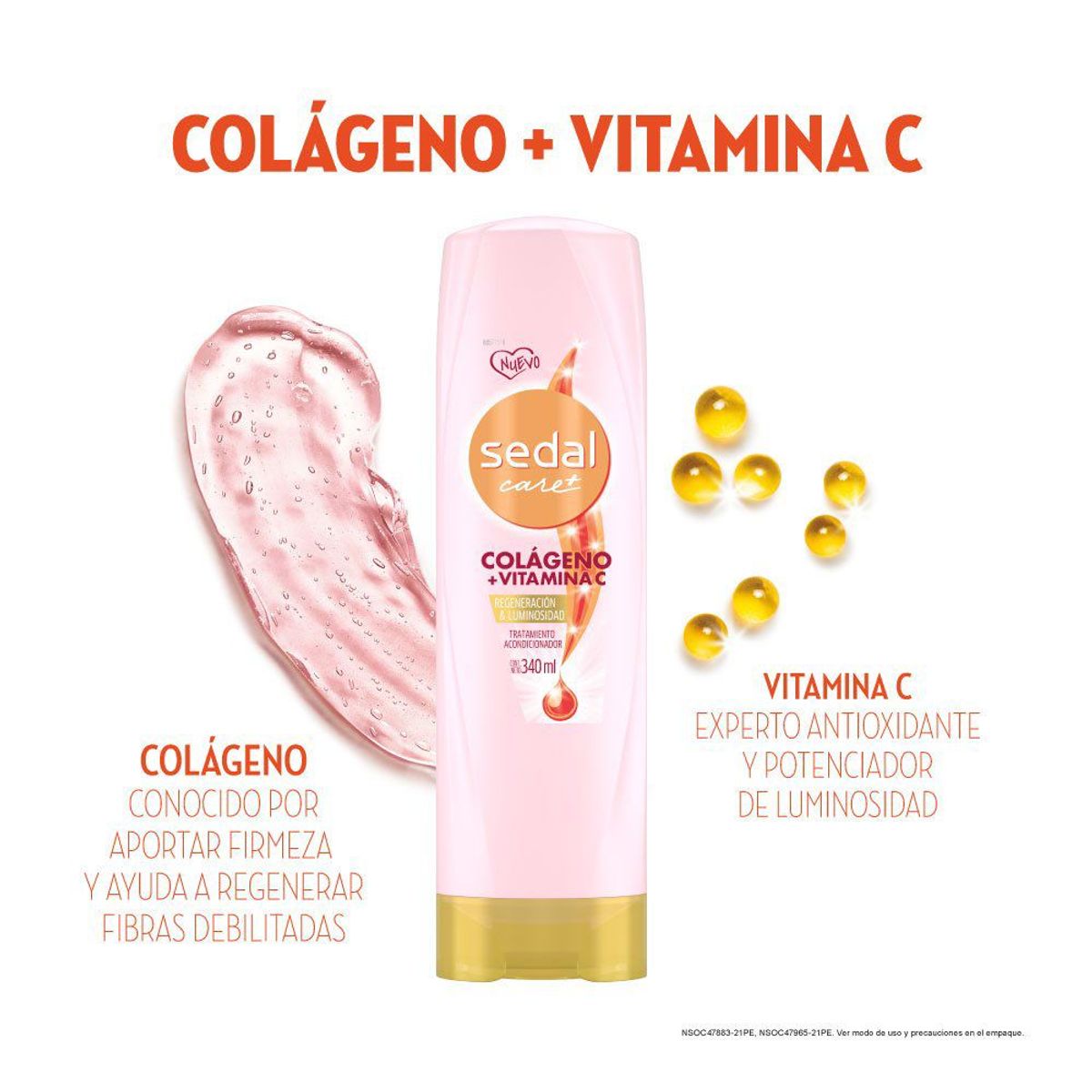 SEDAL - Acondicionador Sedal Colágeno Vitamina C Botella 340 mL