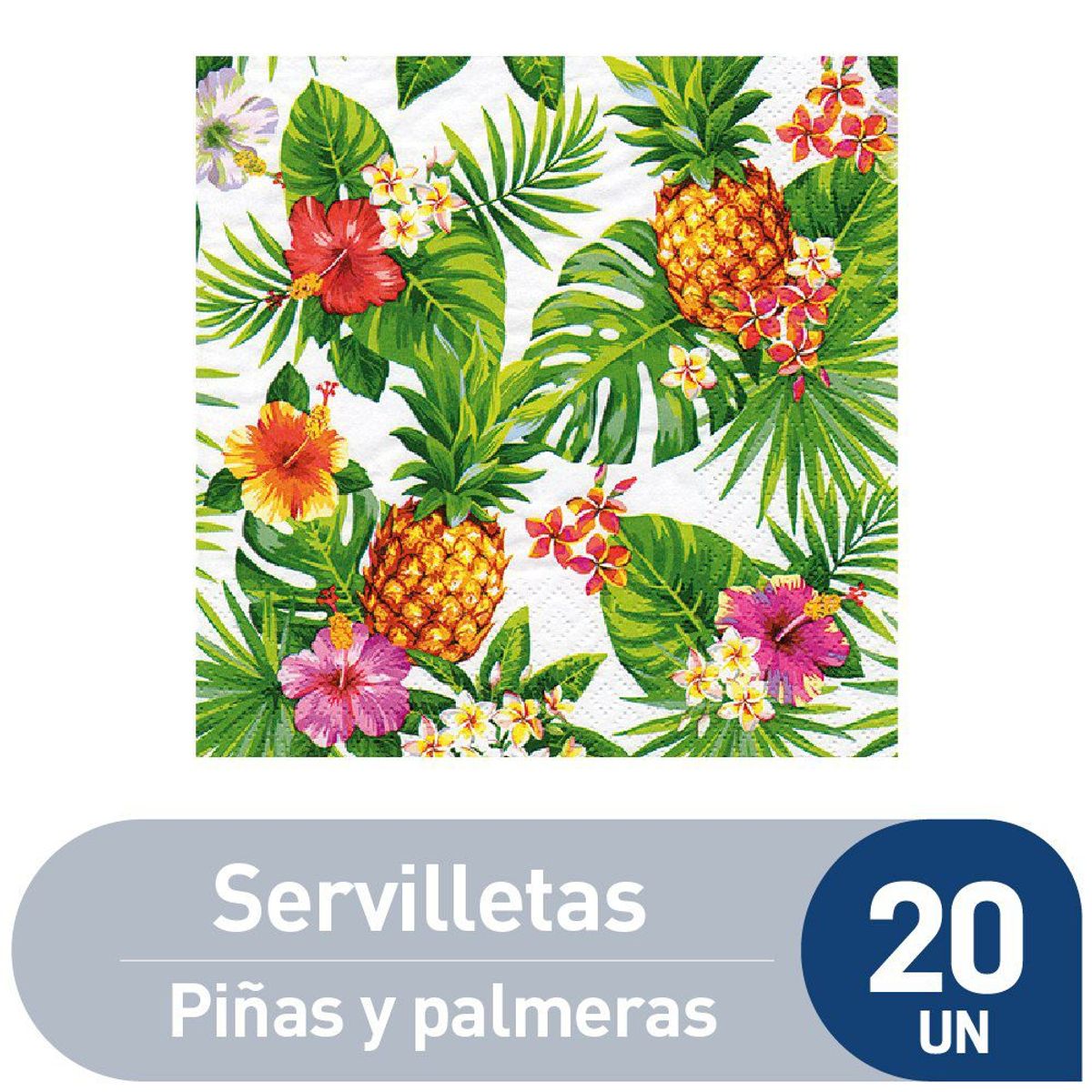 TOTTUS - Servilletas Tottus Diseño Piñas y Palmeras Empaque 20 Und