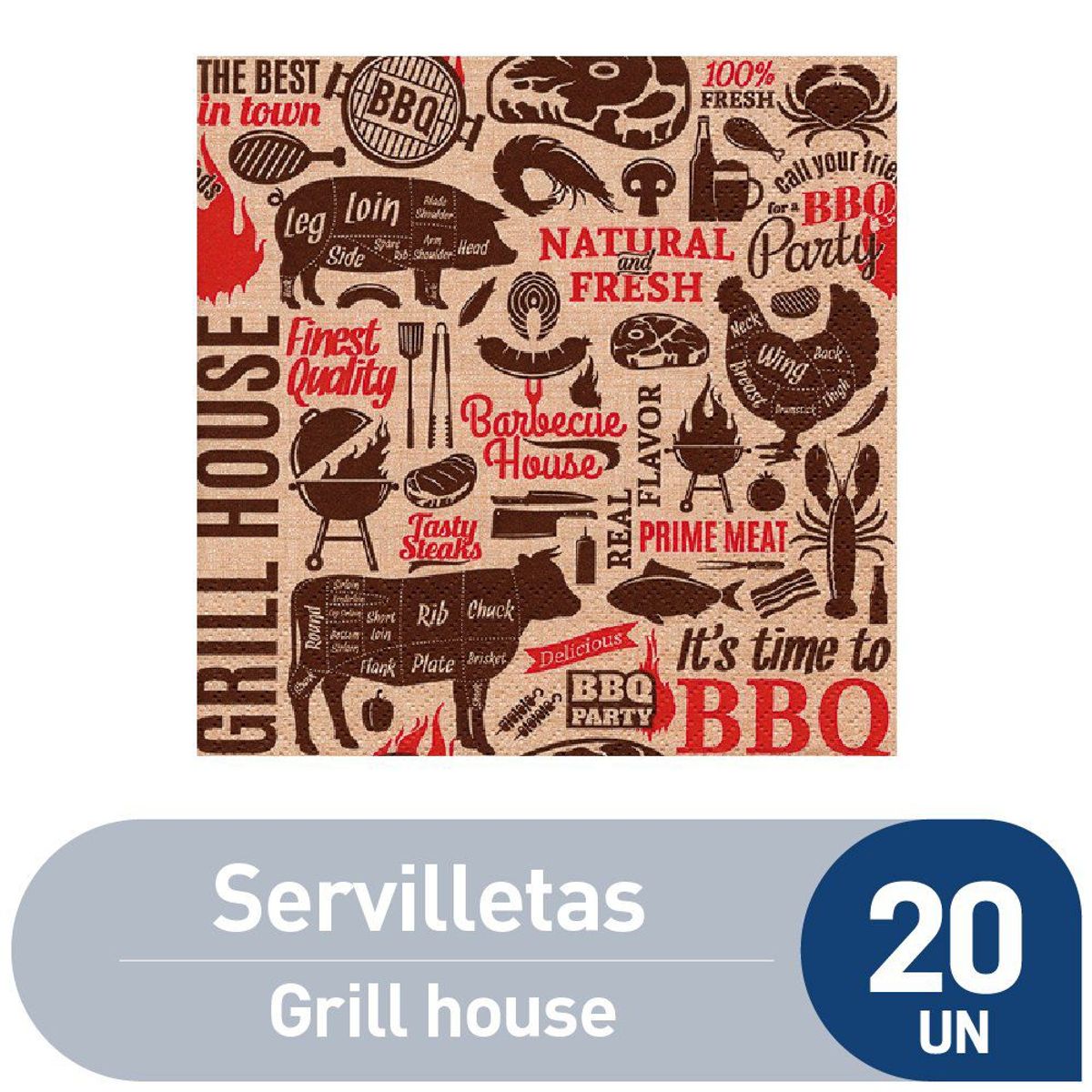 TOTTUS - Servilletas Tottus Diseño Grill House Empaque 20 Und