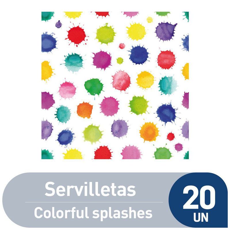 TOTTUS - Servilletas Decorativas Colourful Splashes Tottus 20 unds