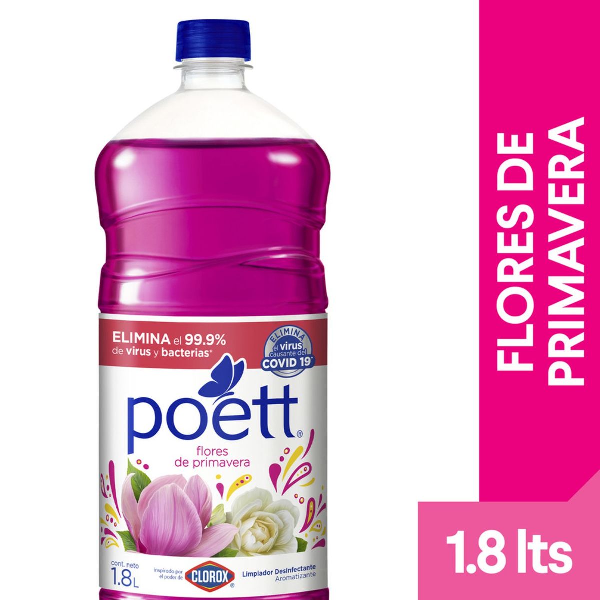 POETT - Limpiador Poett Primavera Botella 1.8 L