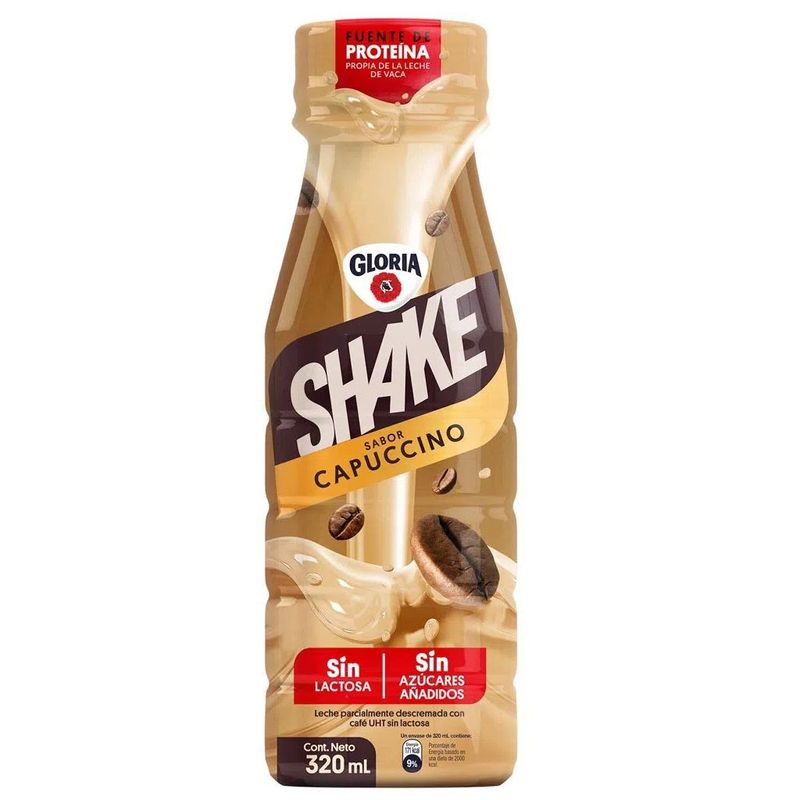 SHAKE - Bebida Shake UHT Cappuccino Botella 330 mL