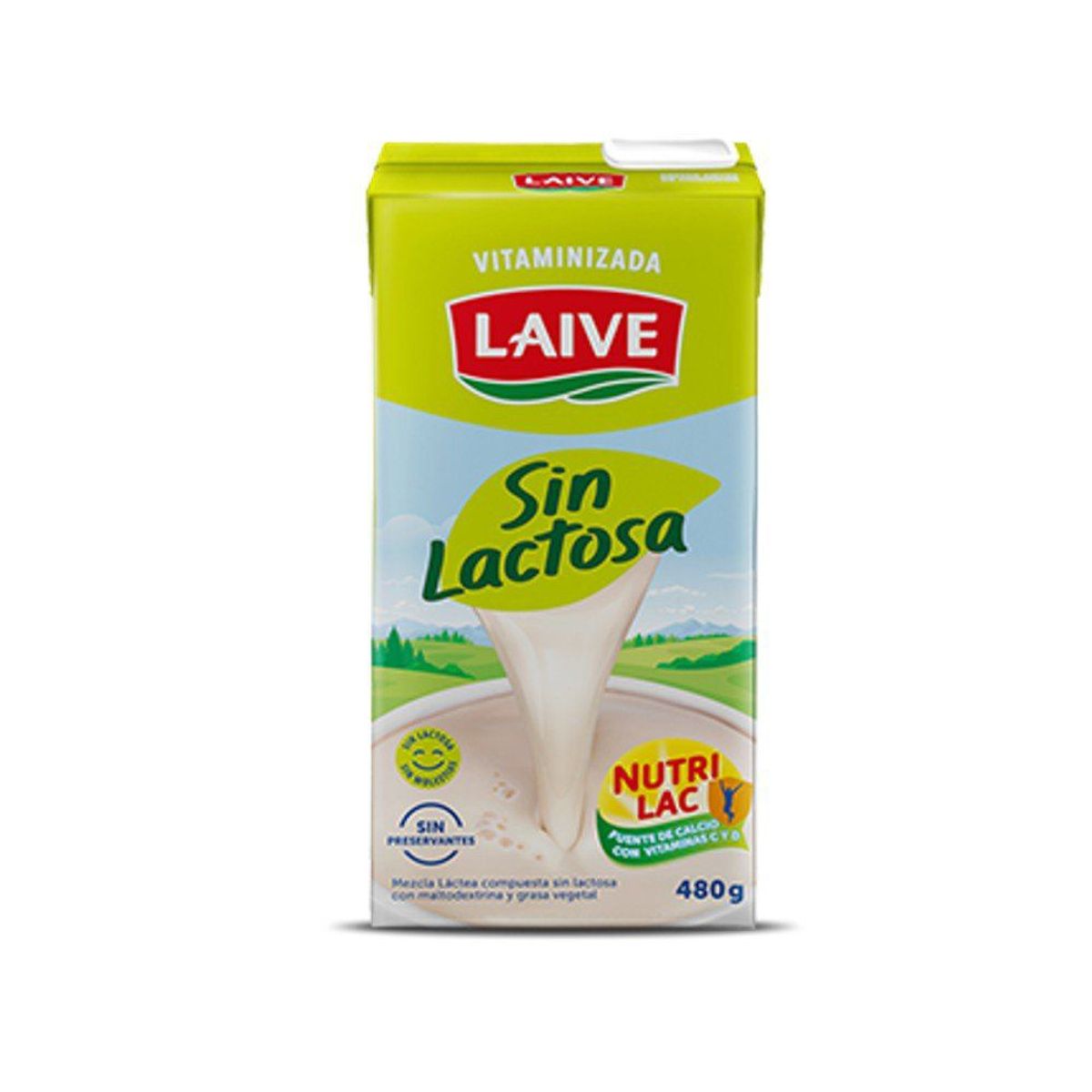 LAIVE - Mezcla Láctea Laive Sin Lactosa Sixpack Caja 480 g