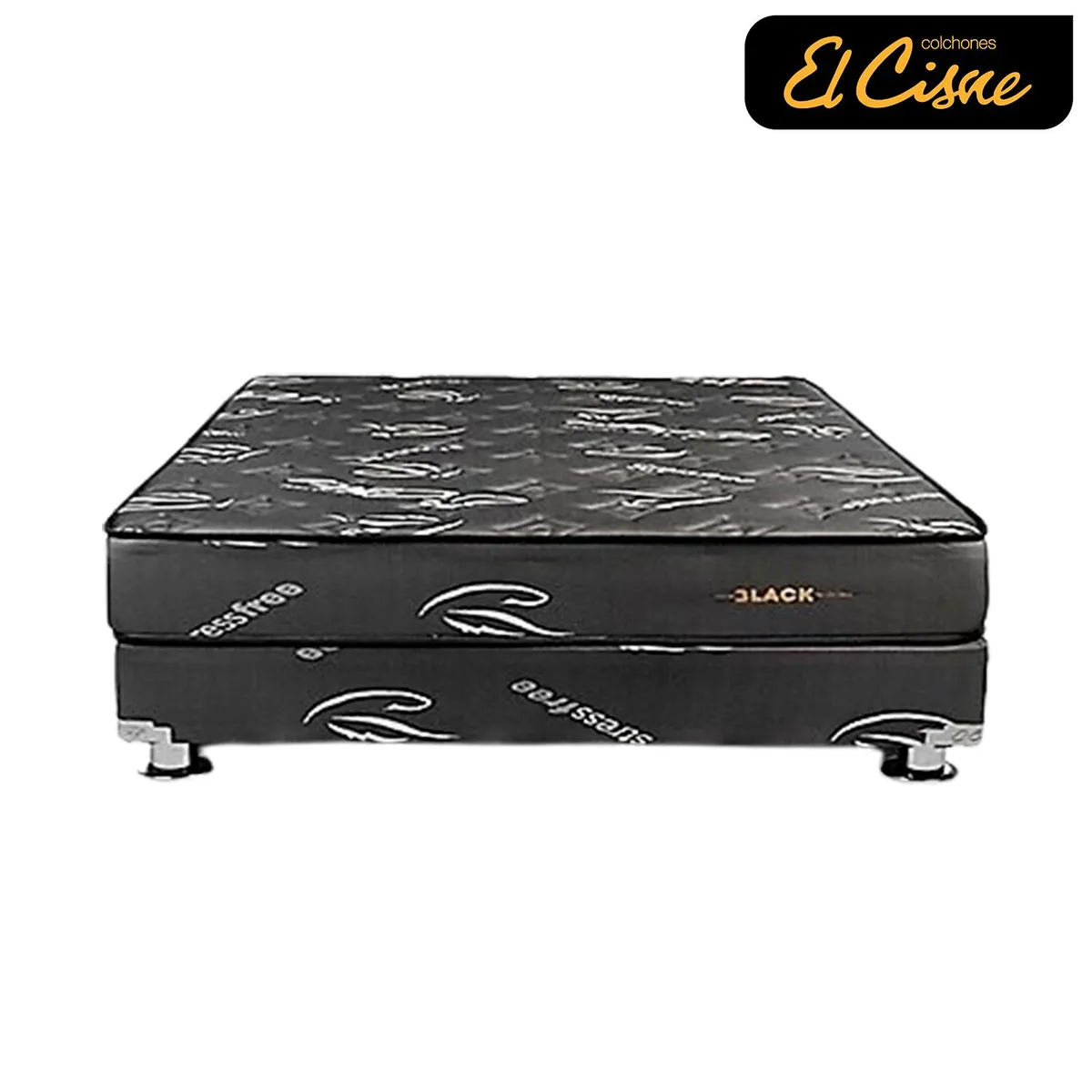 EL CISNE - Juego De Cama Pocket Black King