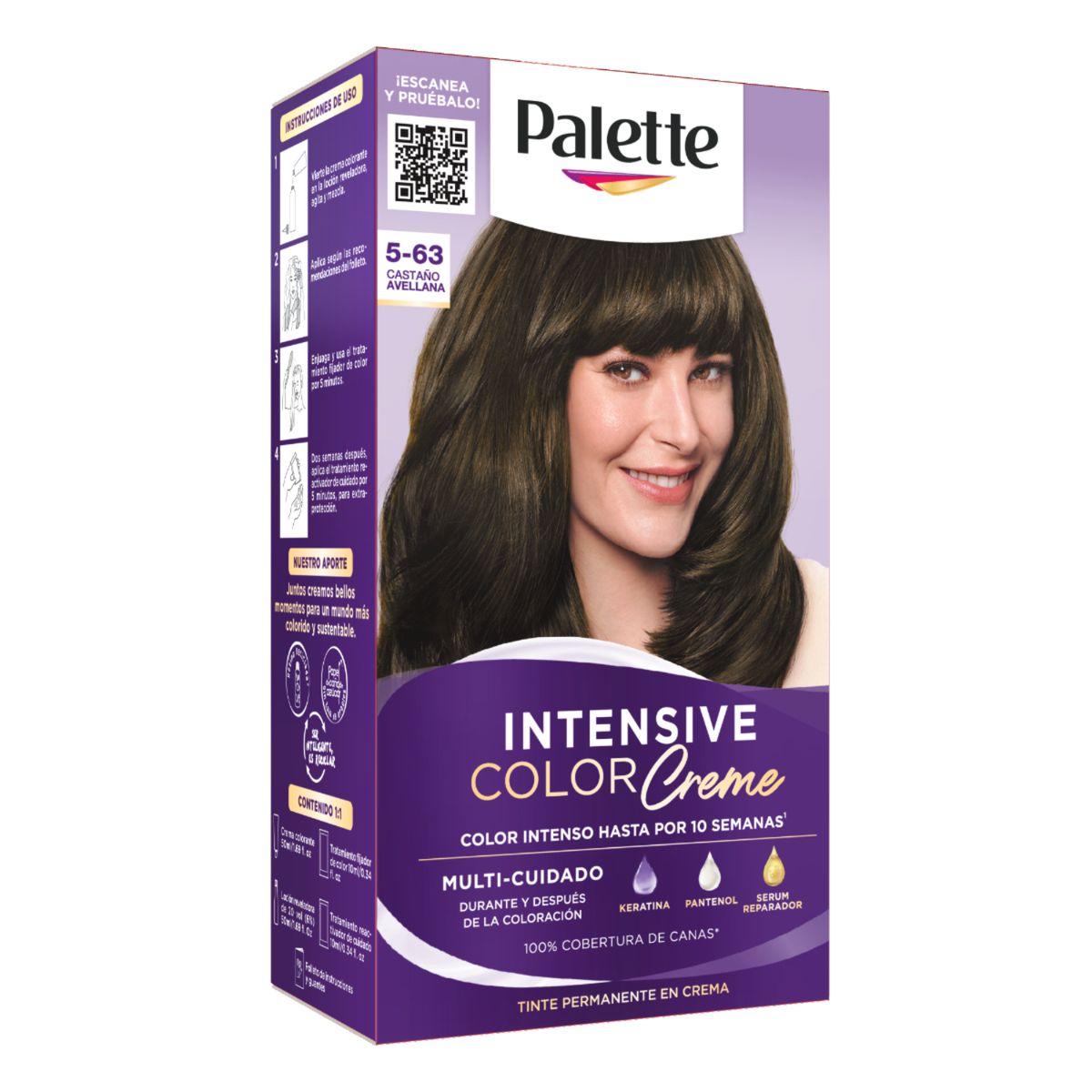 PALETTE - Kit de Tinte Castaño Avellana 563 Palette Intensive Color Creme