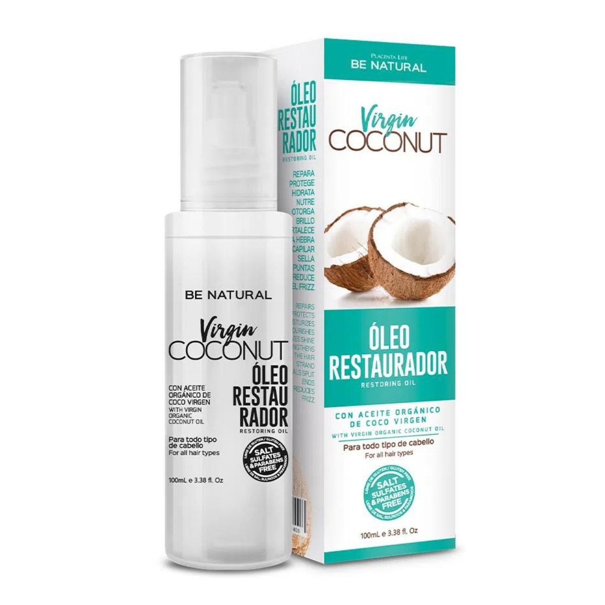 BE NATURAL - Oleo Restaurador Be Natural Virgin Coconut Envase 100 mL