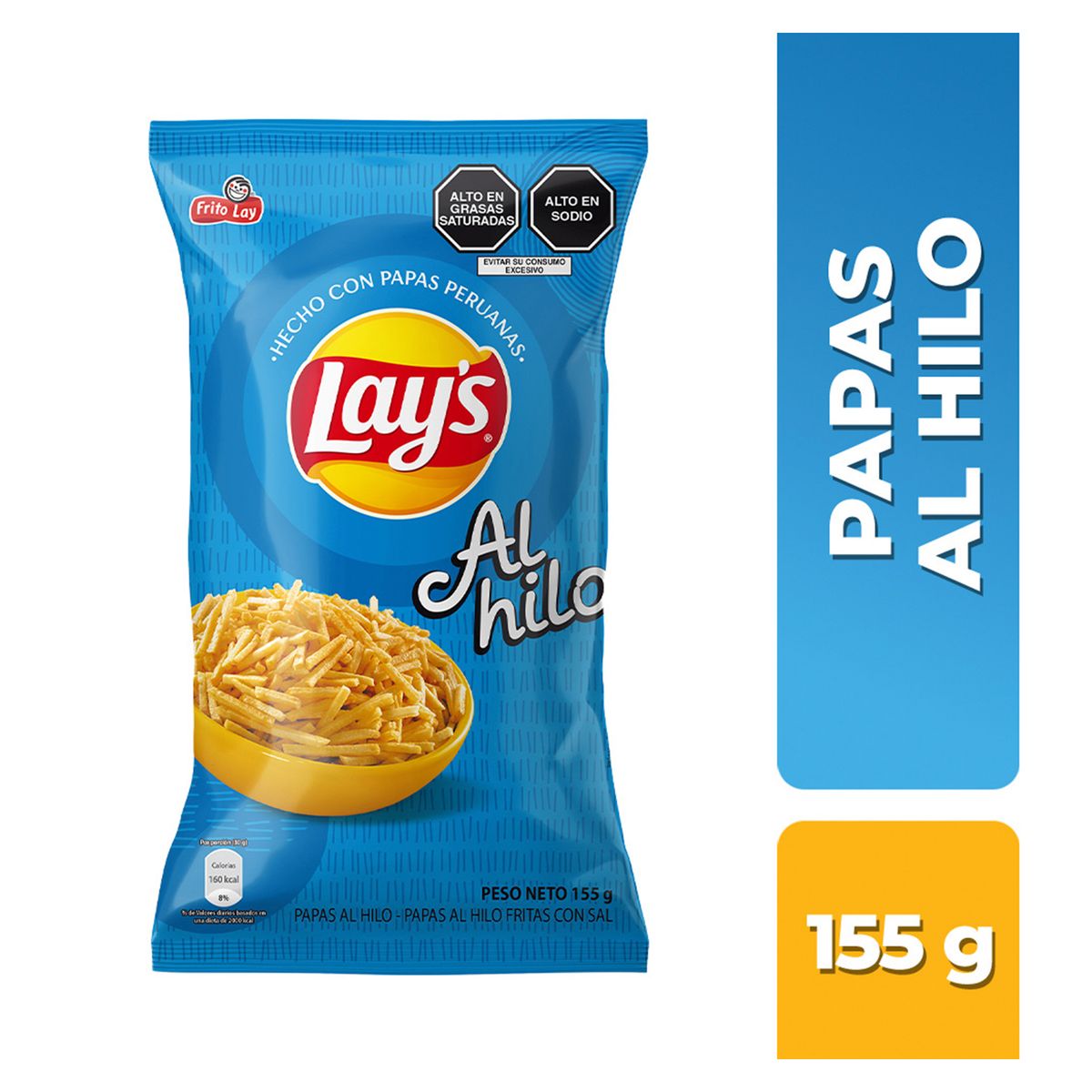 LAYS - Papas Fritas Lays Al Hilo Sal Bolsa 155 g
