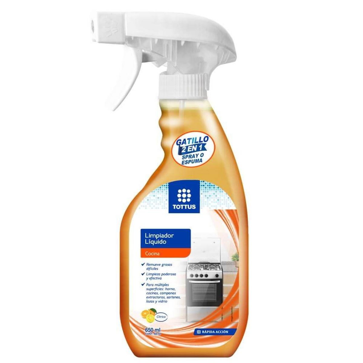 TOTTUS - Limpiador Líquido Tottus Cocina Sacagrasa Envase 650 mL