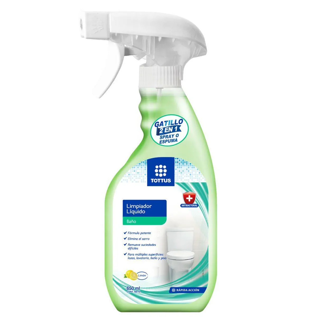 TOTTUS - Limpiador Líquido Tottus Antibacterial Baño Envase 650 mL