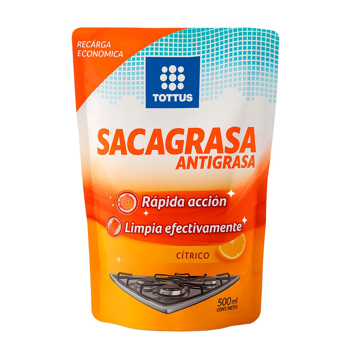 TOTTUS - Limpiador Líquido Tottus Cocina Sacagrasa Doypack 500 mL