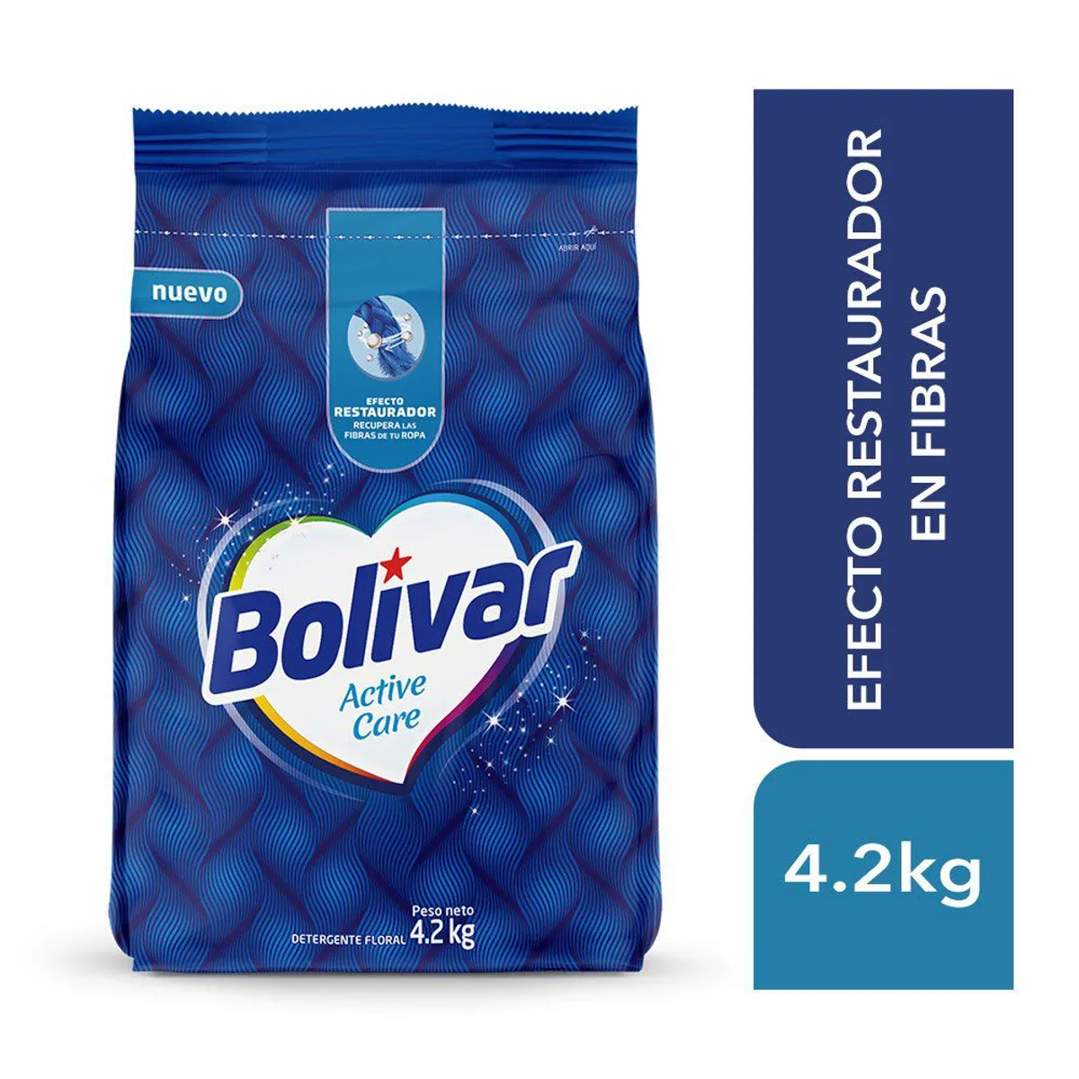 BOLIVAR - Detergente en Polvo Bolívar Active Care Floral Bolsa 4.2 Kg