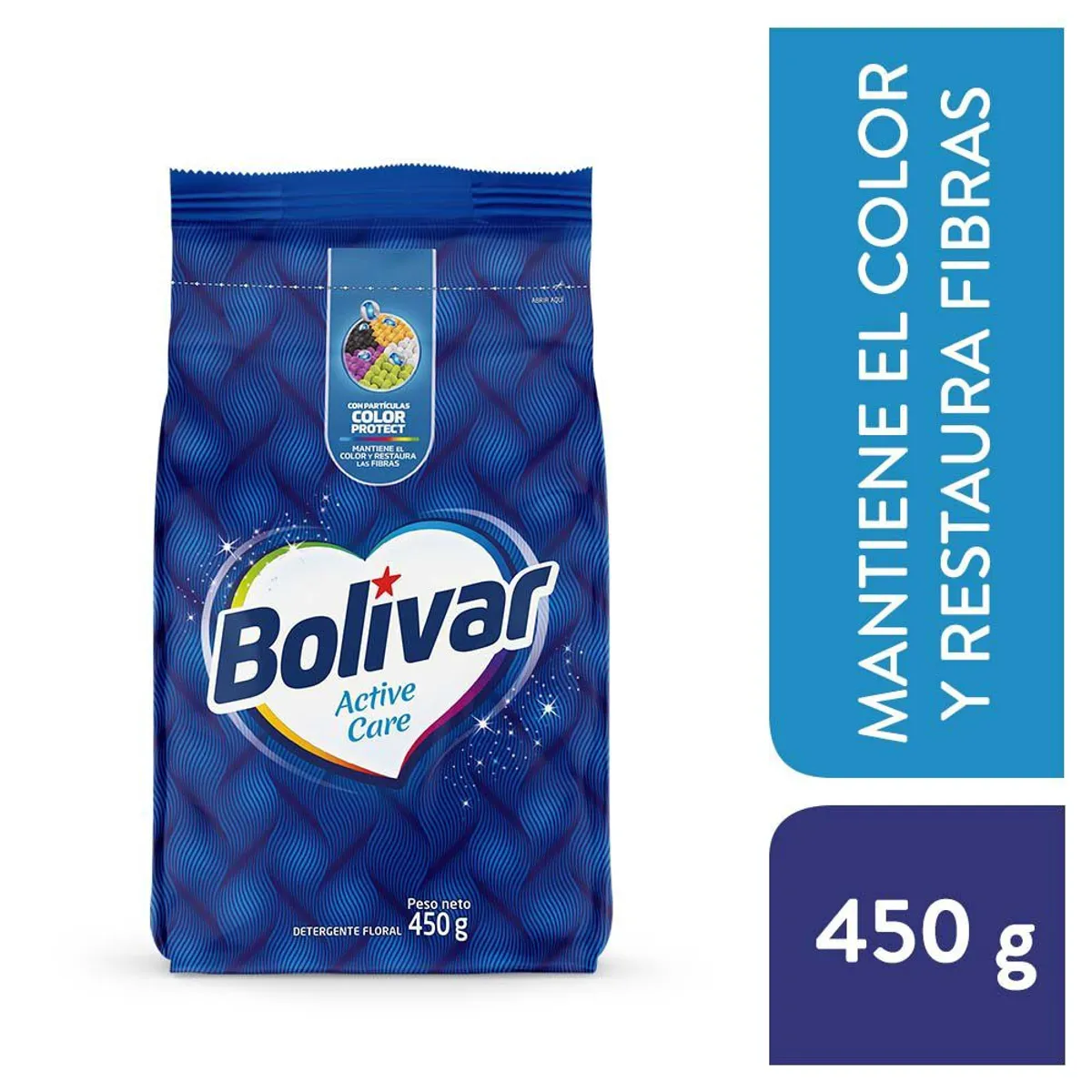 BOLIVAR - Detergente en Polvo Bolívar Active Care Floral Bolsa 450 g