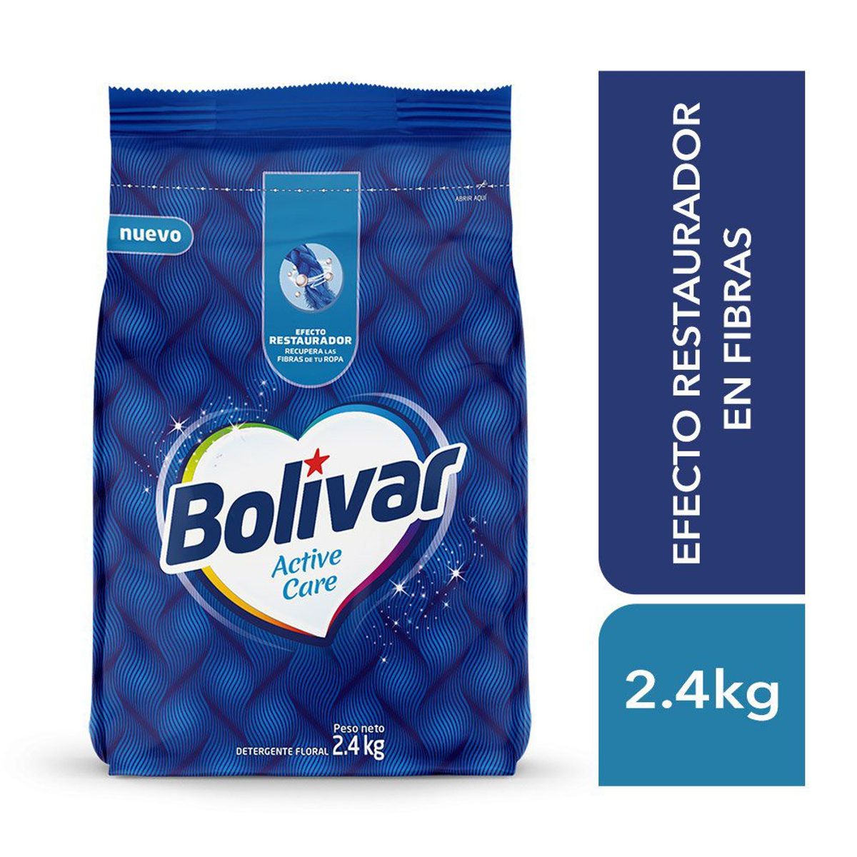 BOLIVAR - Detergente en Polvo Bolívar Active Care Floral Bolsa 2.4 Kg