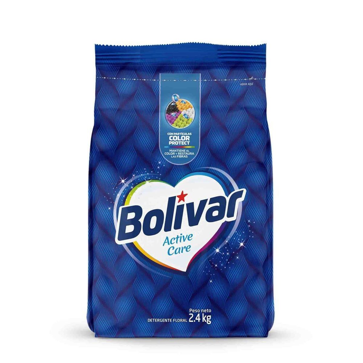 BOLIVAR - Detergente en Polvo Bolívar Active Care Floral Bolsa 2.4 Kg