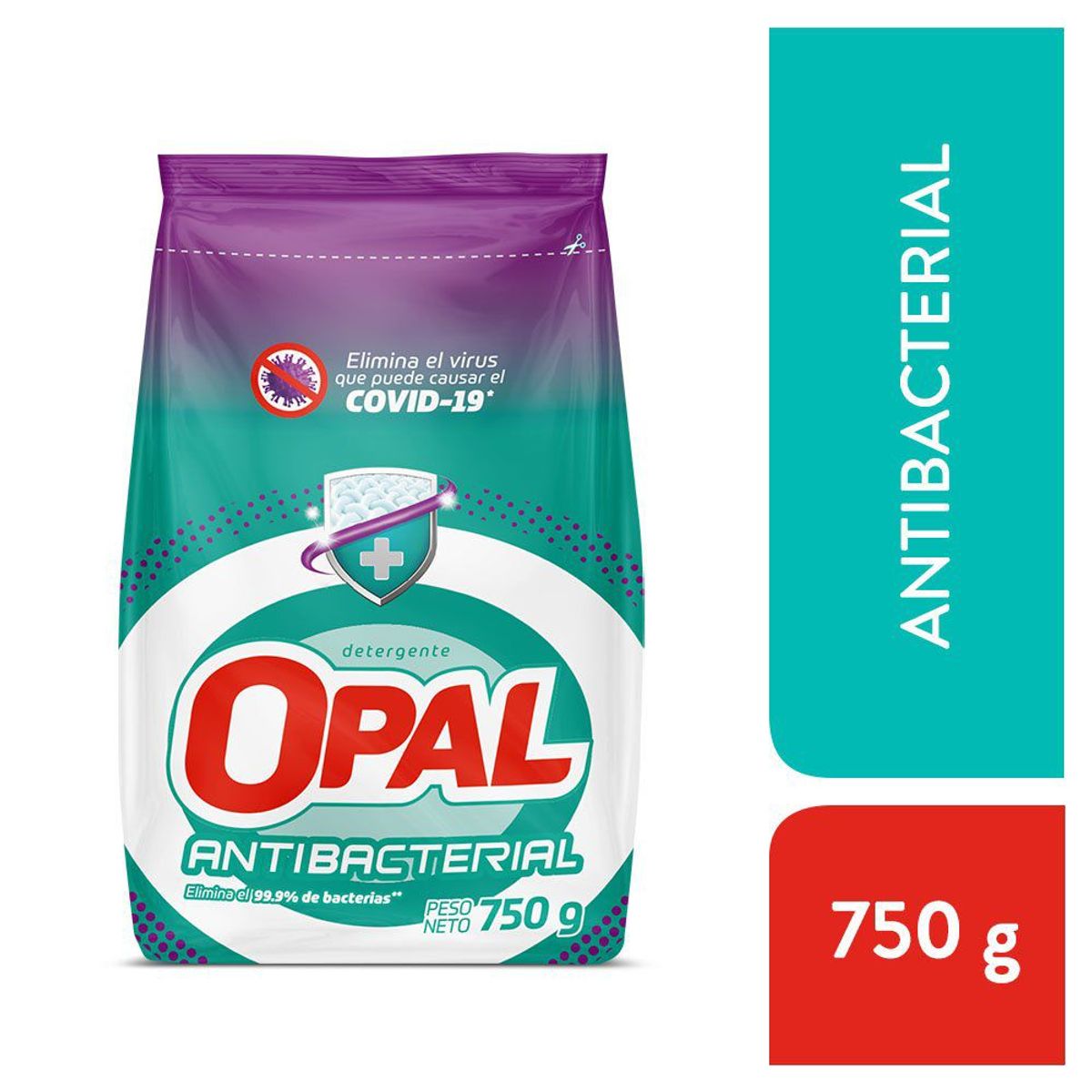 OPAL - Detergente en Polvo Opal Antibacterial Bolsa 750 g