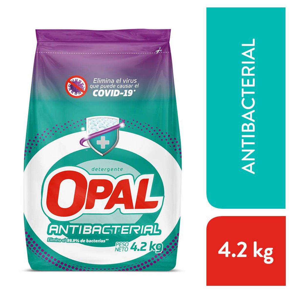 OPAL - Detergente en Polvo Opal Antibacterial Bolsa 4.2 Kg