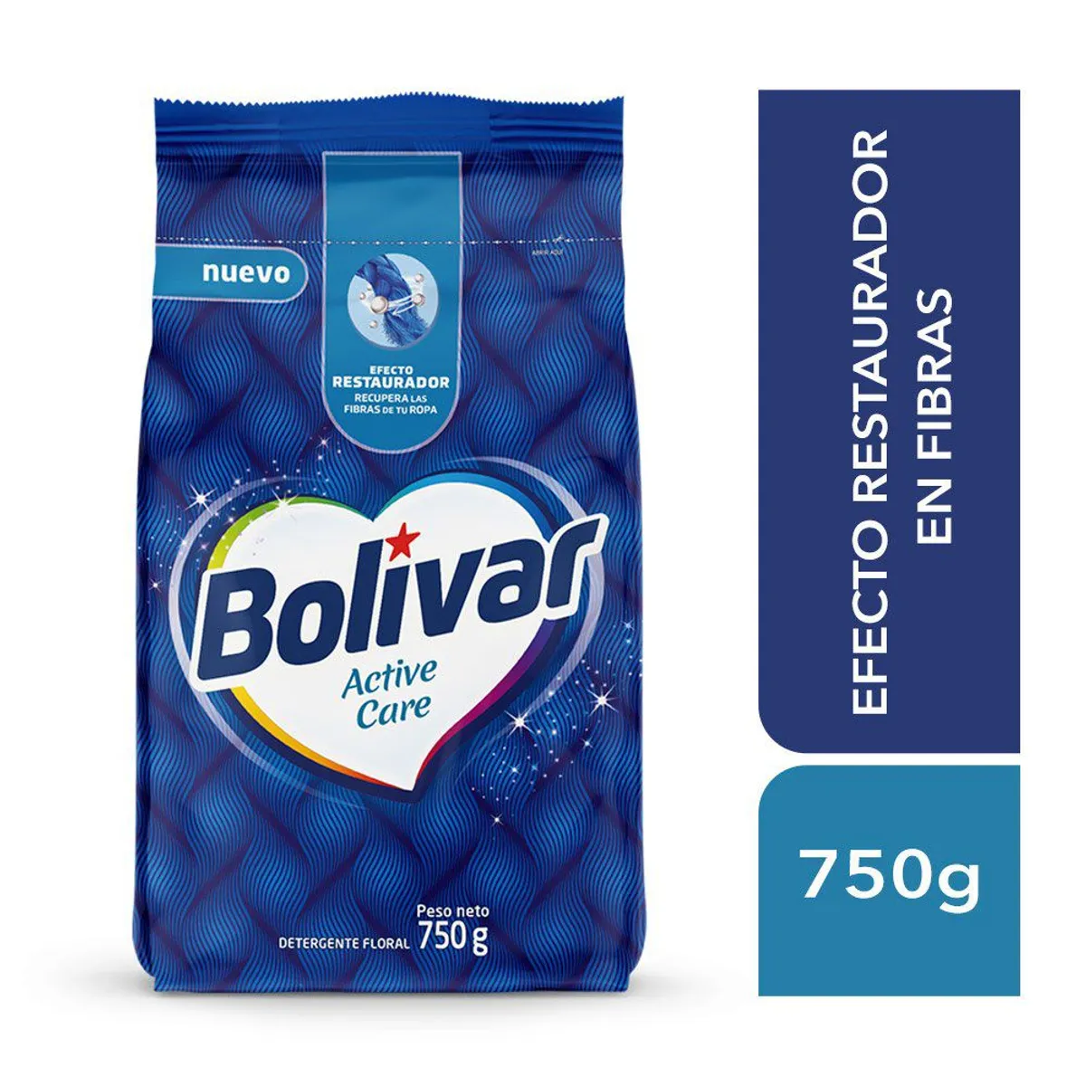 BOLIVAR - Detergente en Polvo Bolívar Active Care Floral Bolsa 750 g