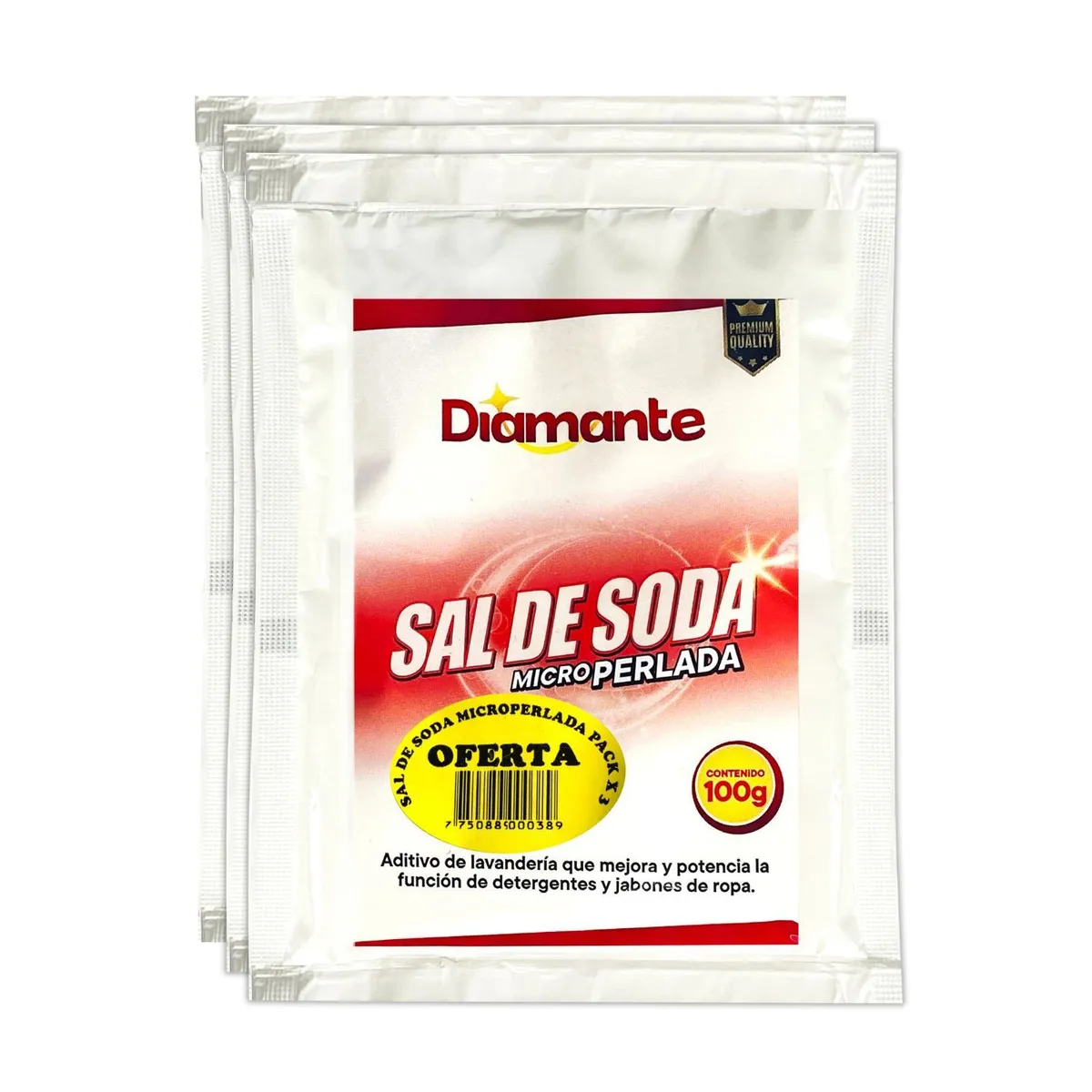 DIAMANTE - Sal de Soda Micro Perlada Diamante Empaque 3 Und