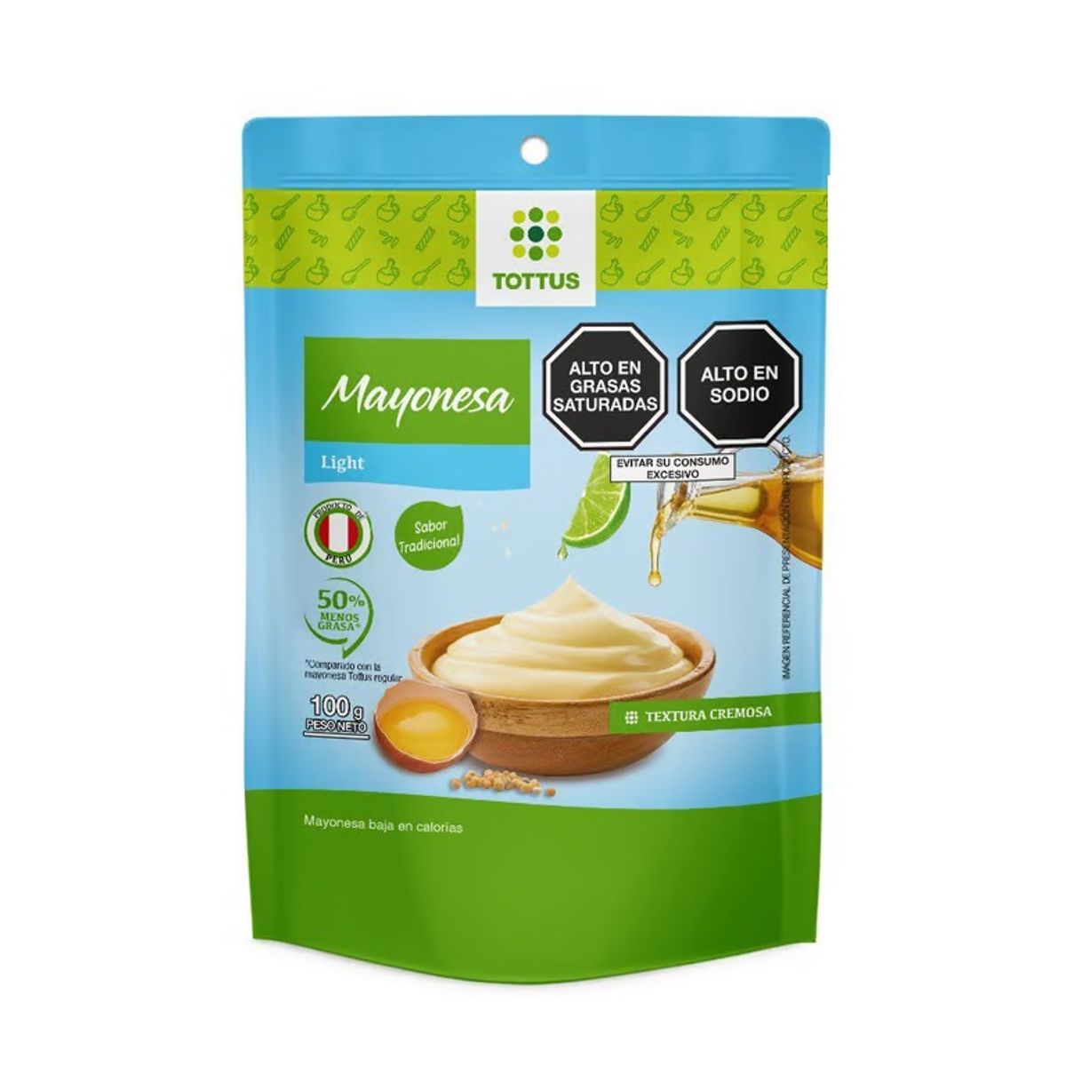 TOTTUS - Mayonesa Light Tottus Doypack 100 g