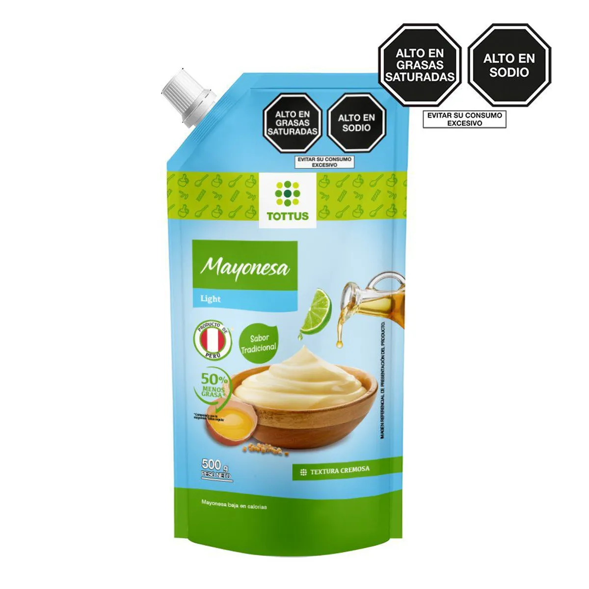 TOTTUS - Mayonesa Light Tottus 500 g