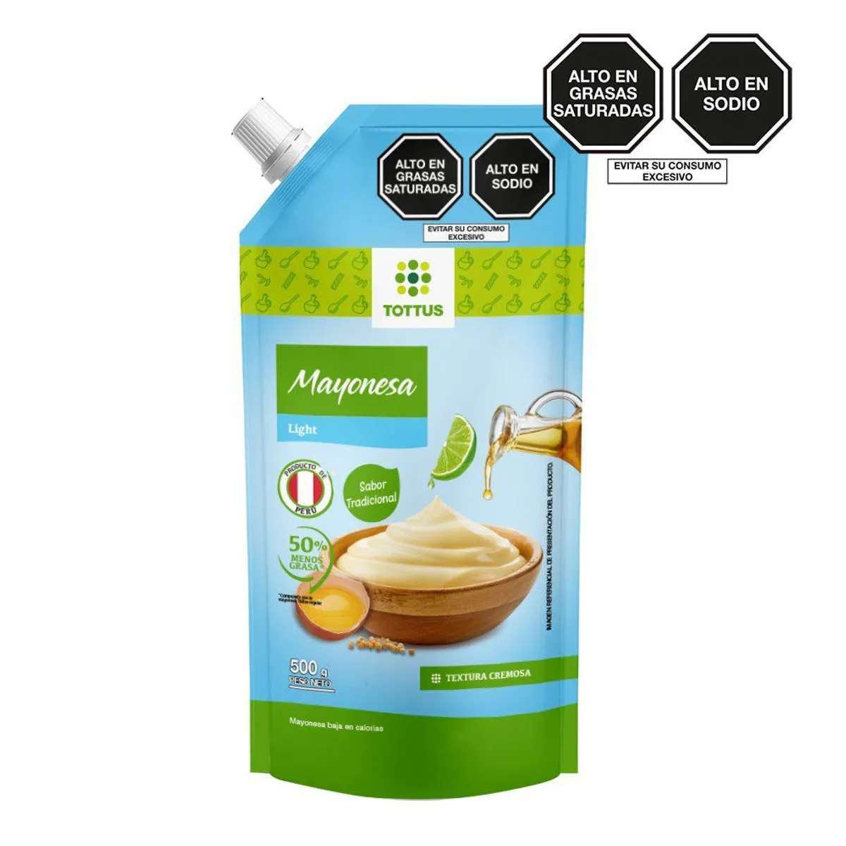 TOTTUS - Mayonesa Light Tottus 500 g