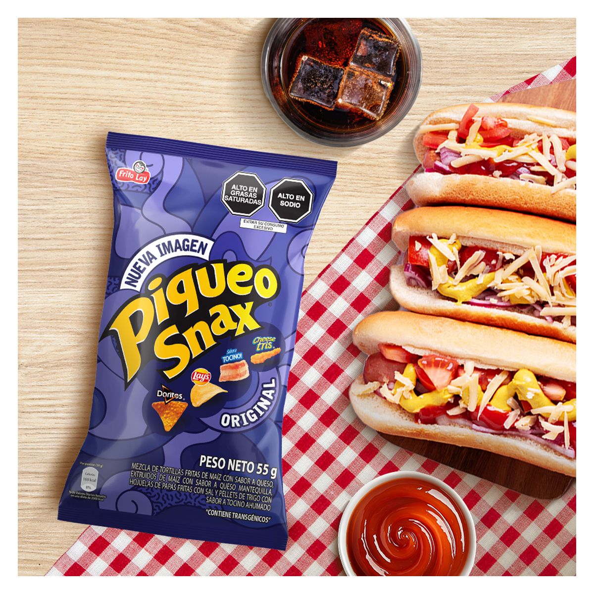 PIQUEO SNAX - Snack Piqueo Snax Original Bolsa 55 g