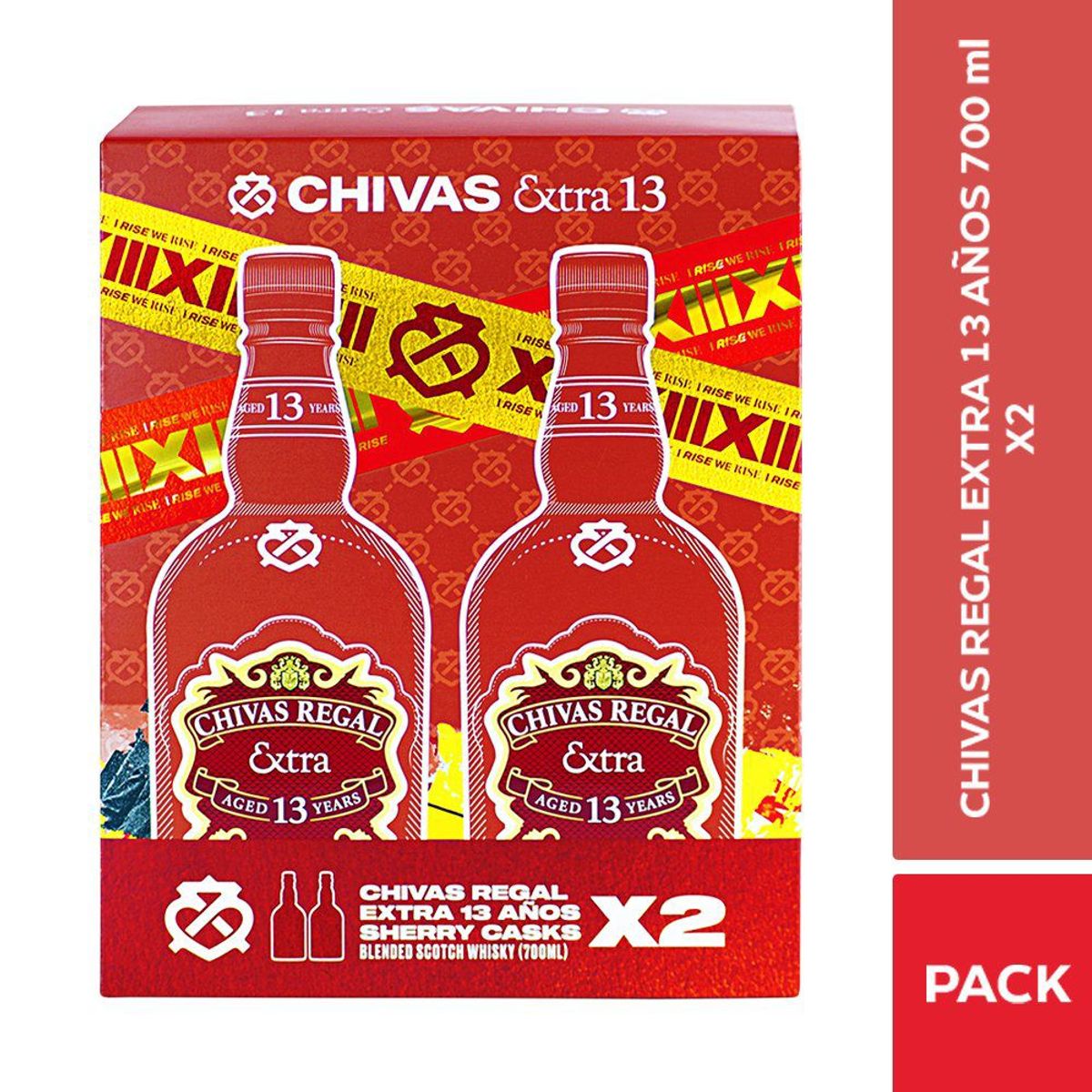 CHIVAS REGAL - Whisky Chivas Regal 13 Años Pack 2 Botellas 700 mL
