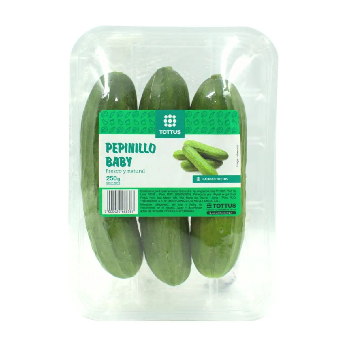 TOTTUS - Pepinillo Baby Tottus x 250 g