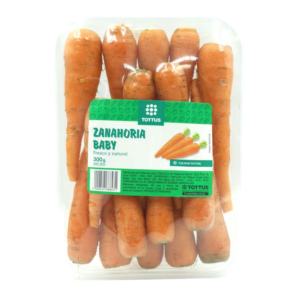 TOTTUS - Zanahoria Baby Tottus x 300 g