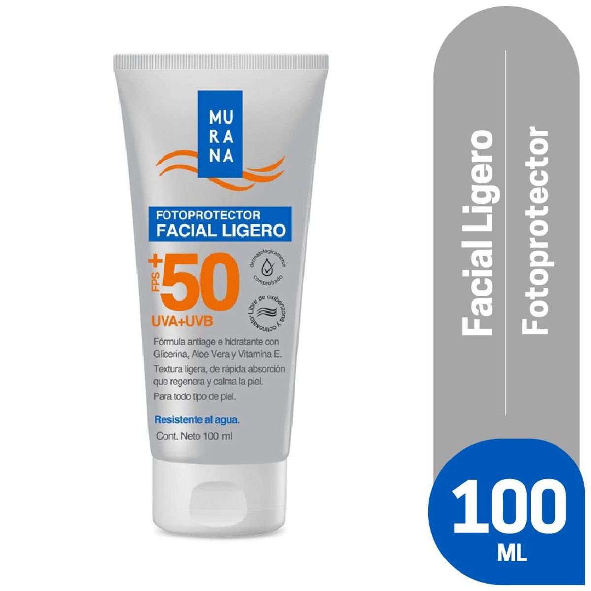 MURANA - Protector Solar Facial Ligero Murana FPS50+ Envase 100 mL