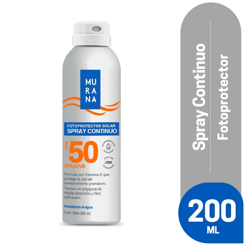 MURANA - Fotoprotector Solar Spray Continuo Spf 50 200 mL