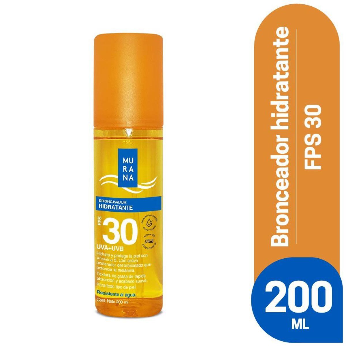 MURANA - Bronceador Hidratante Murana SPF30 Envase 200 mL