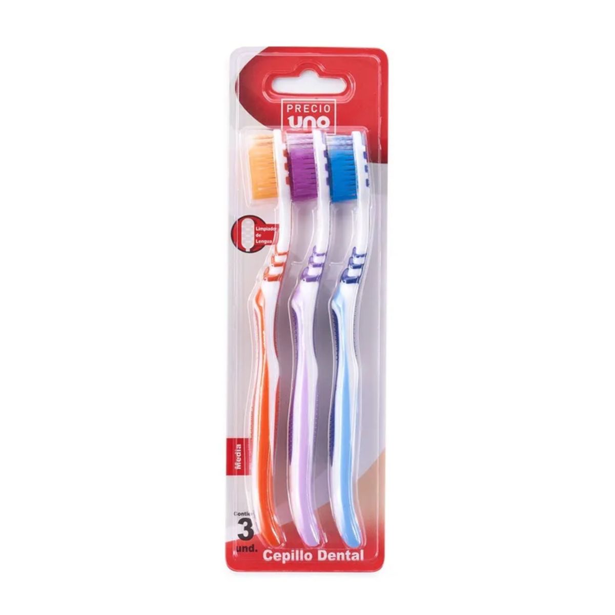 PRECIO UNO - Cepillo Dental Precio Uno Empaque 3 Und