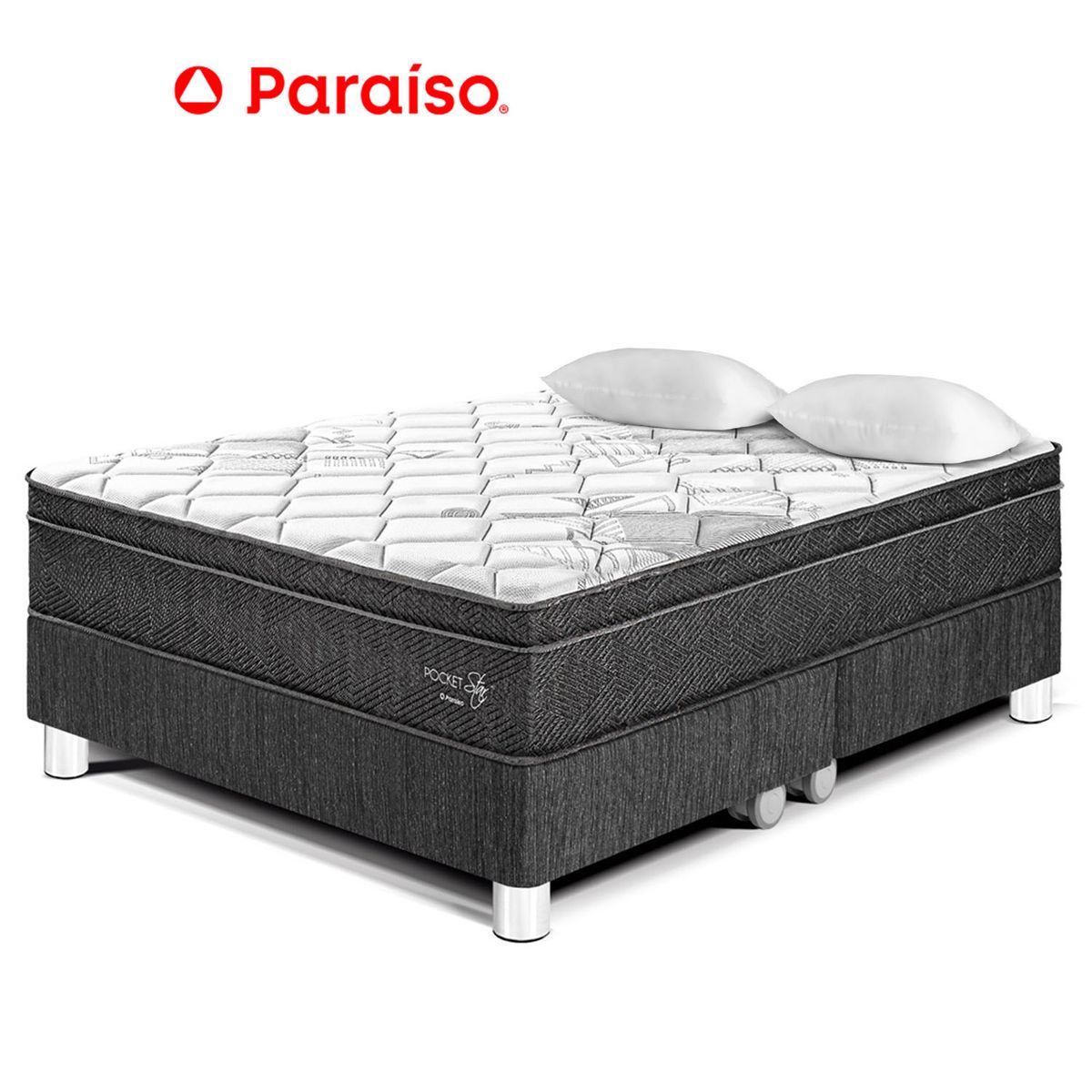 PARAISO - Cama Pocket Star King Oscuro
