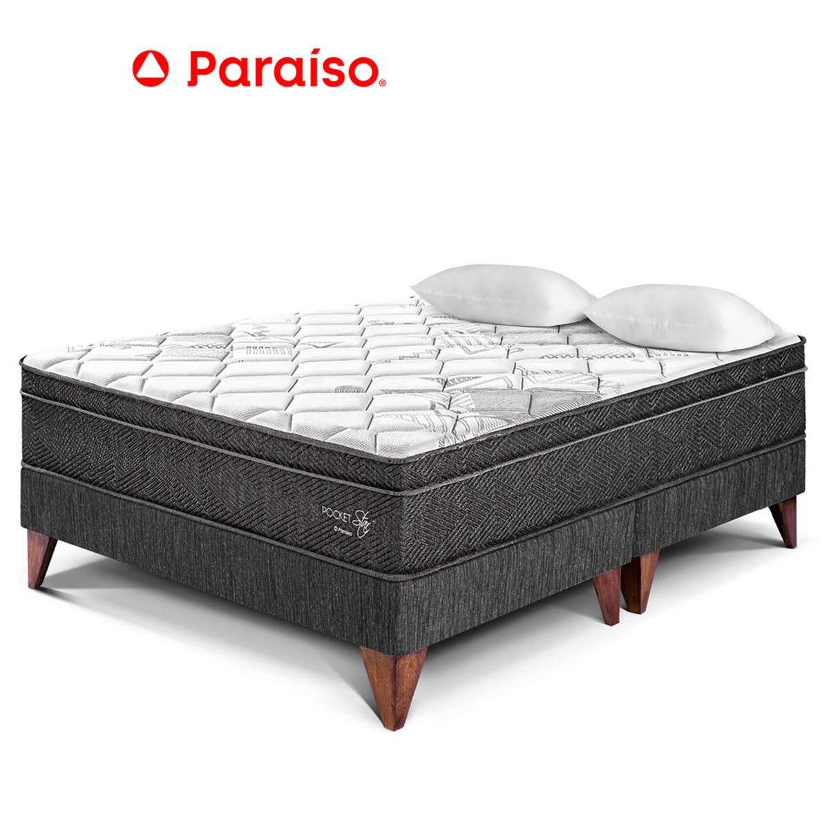 PARAISO - Cama Europea Pocket Star King Oscuro