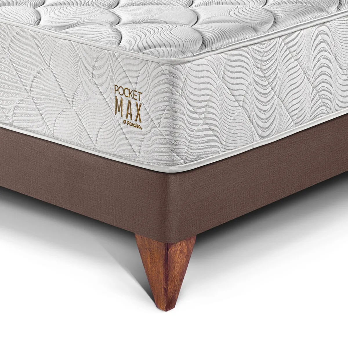 PARAISO - Cama Europea Pocket Max 2 Pz Choco