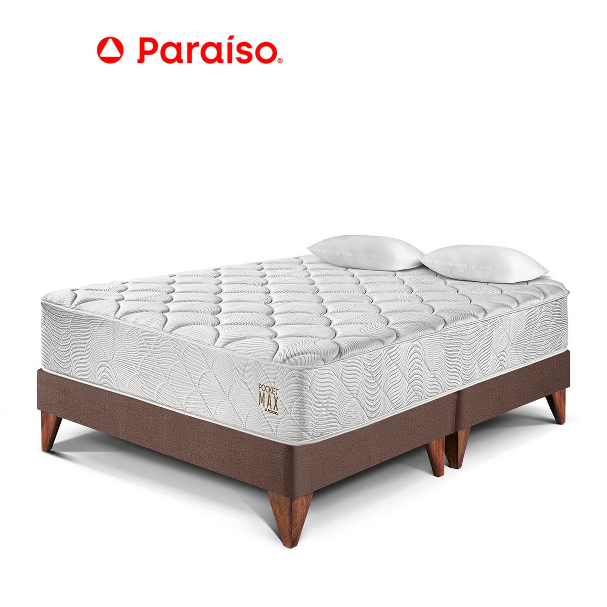 PARAISO - Cama Europea Pocket Max Queen Choco
