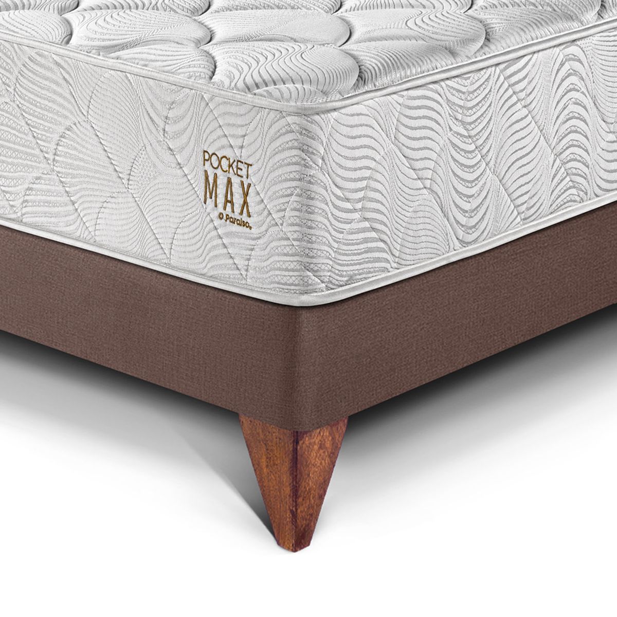 PARAISO - Cama Europea Pocket Max Queen Choco
