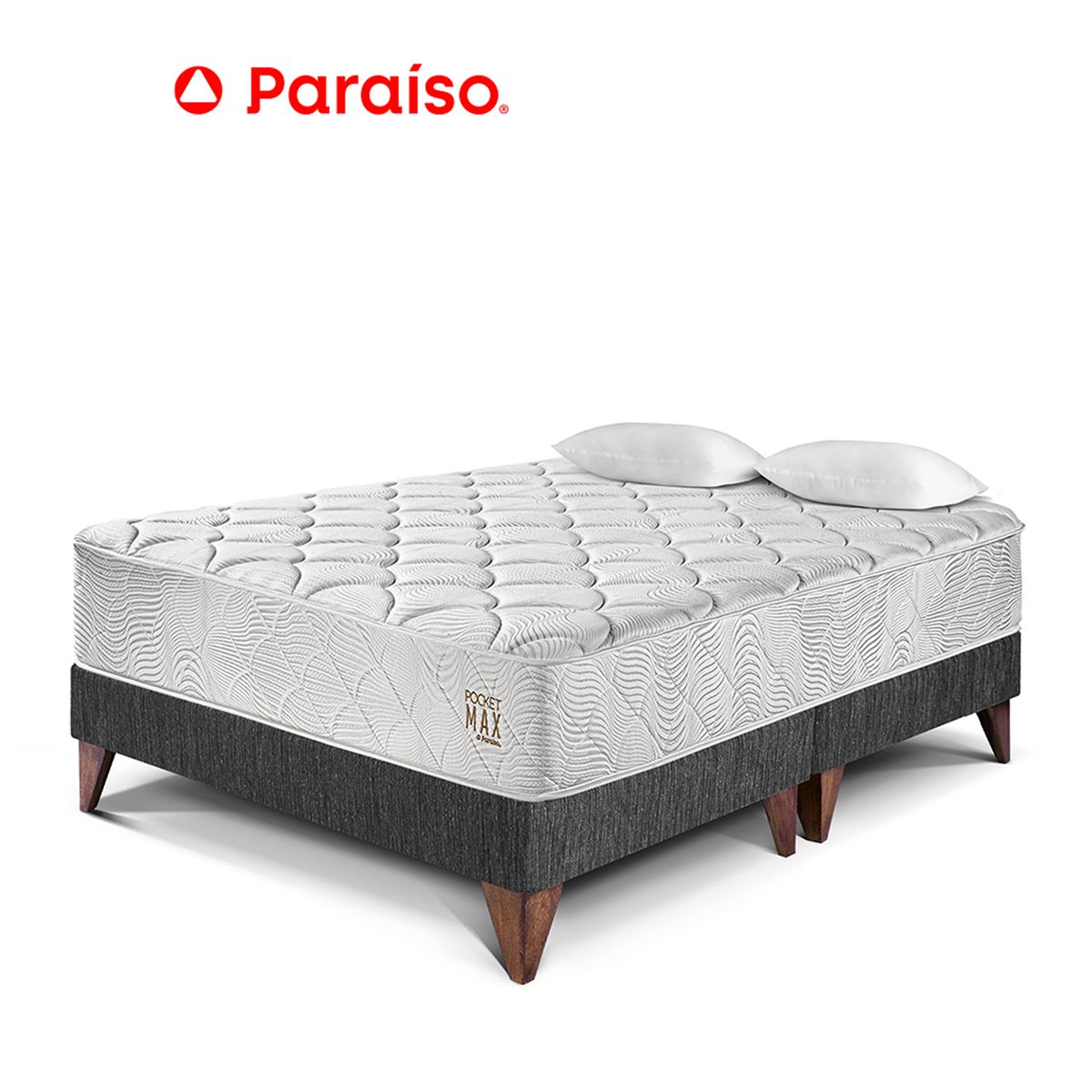 PARAISO - Cama Europea Pocket Max Queen Oscuro