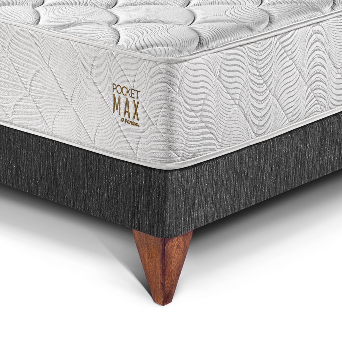 PARAISO - Cama Europea Pocket Max Queen Oscuro