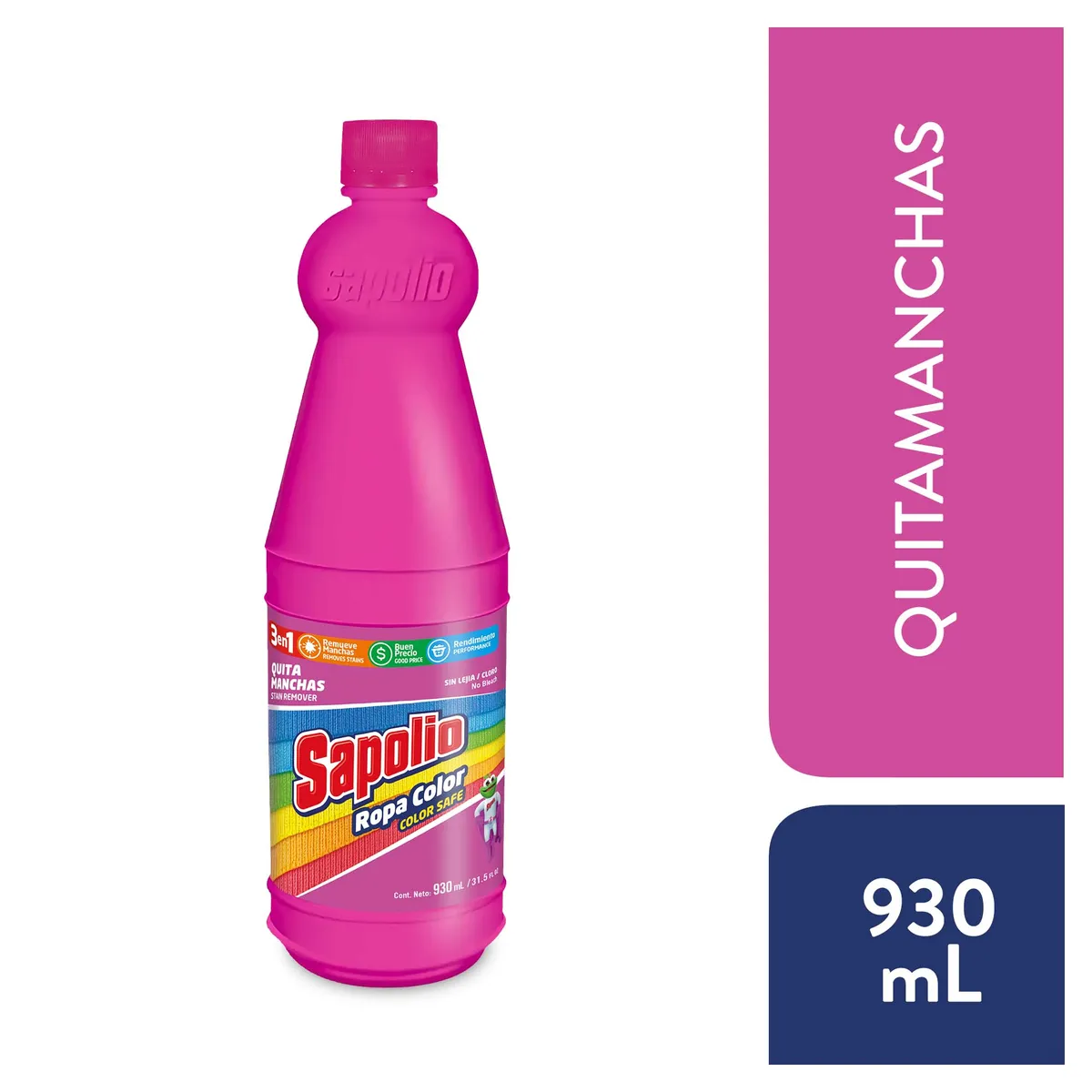 SAPOLIO - Quitamanchas Líquido Sapolio Ropa Color Botella 930 mL