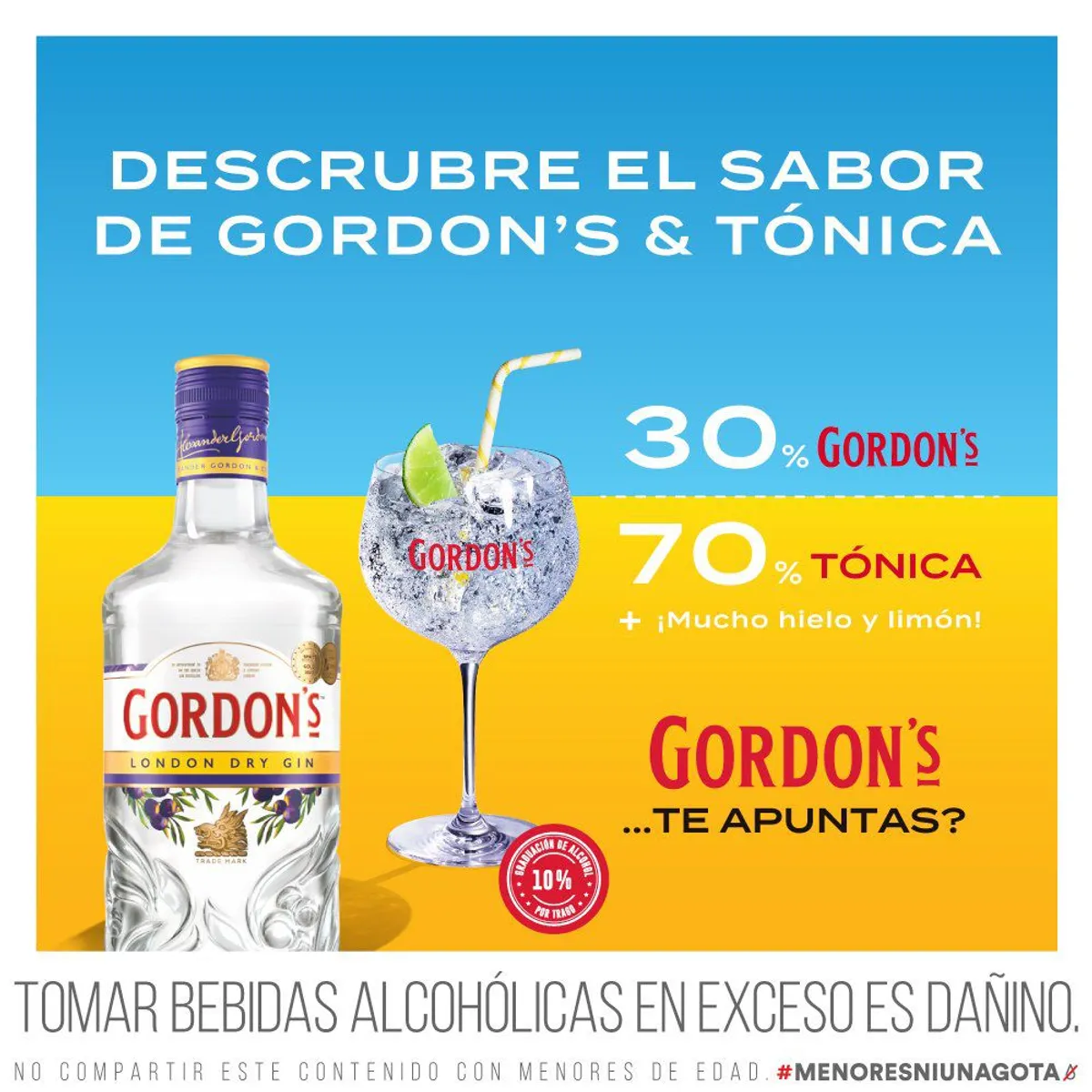 GORDONS - Gin Gordons London Dry Botella 750 mL