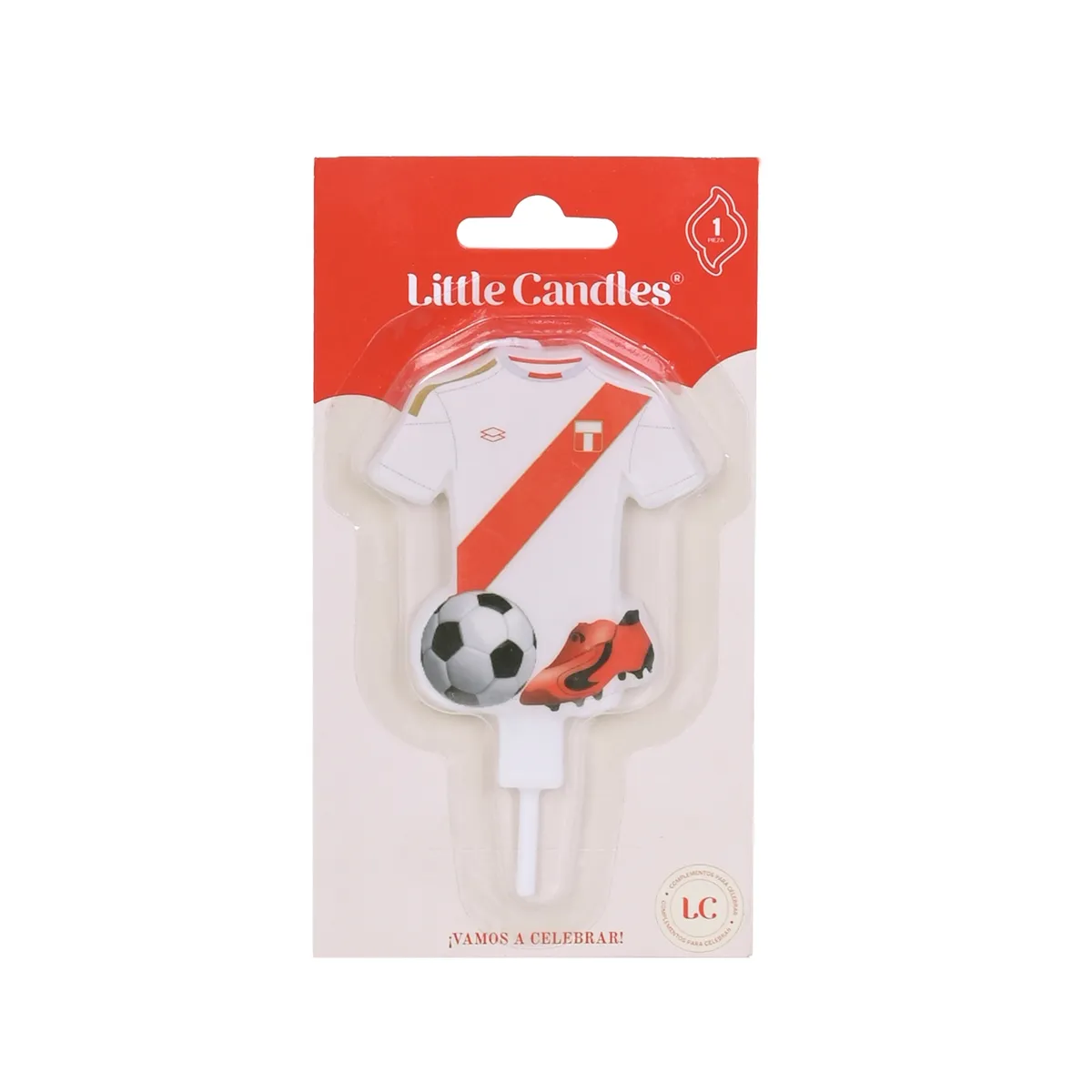 LITTLE CANDLES - Velas De Cumpleaños Camiseta Blanca y Roja