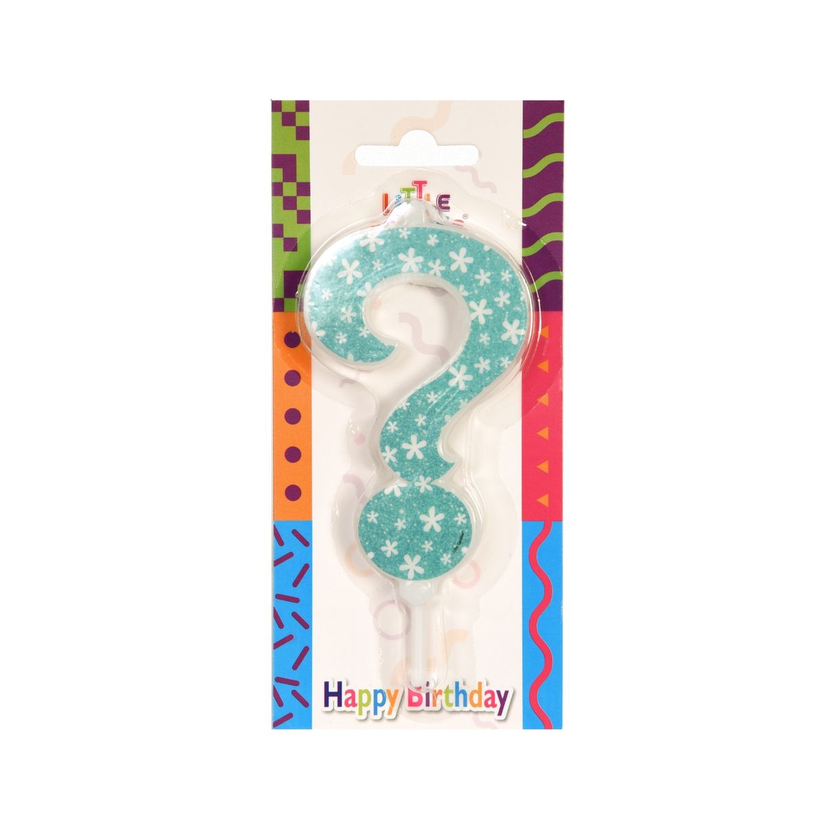 LITTLE CANDLES - Velas de Cumpleaños Signos Sticker Turquesa Floreados