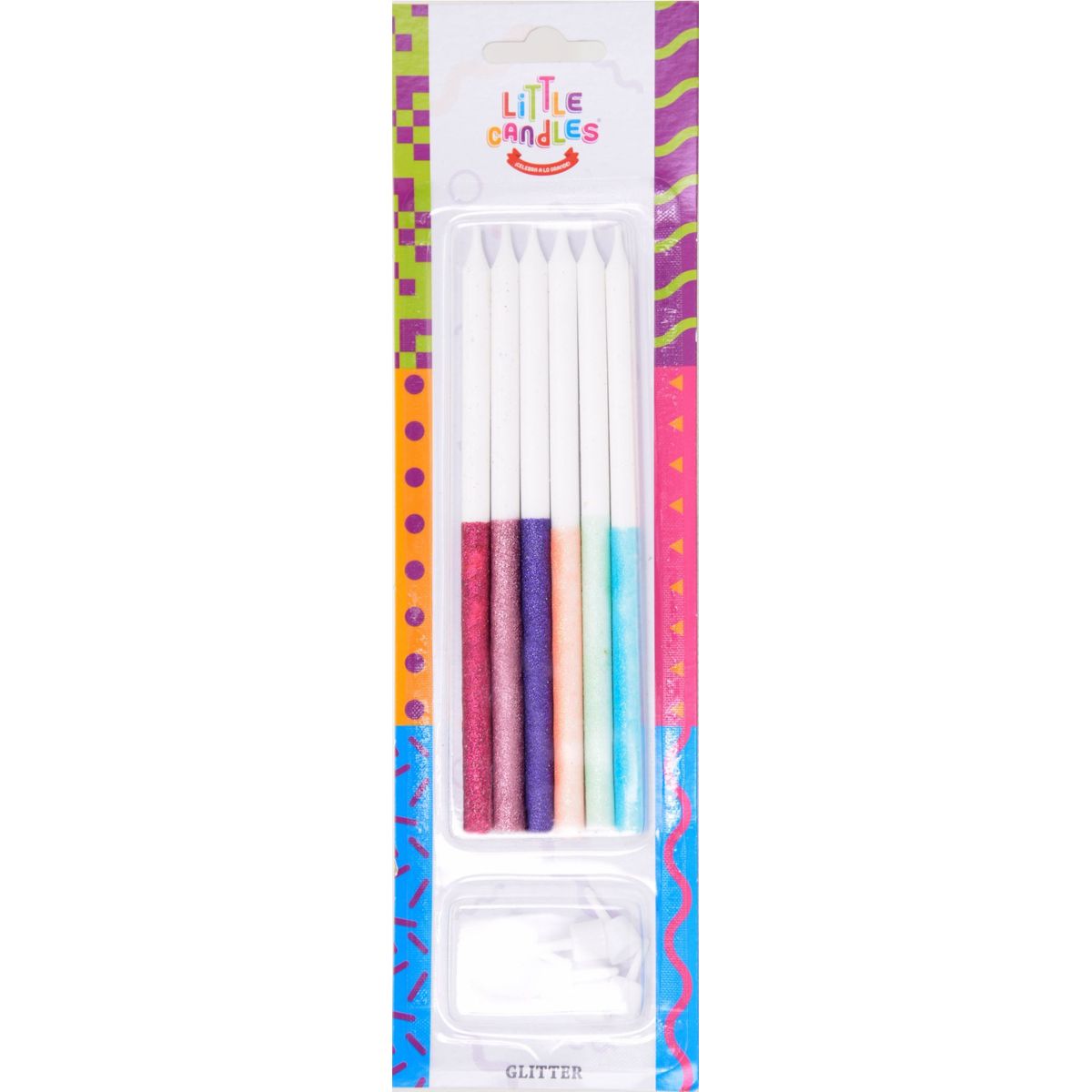 LITTLE CANDLES - Velas De Cumpleaños Palitos Glitter Mix Mujer