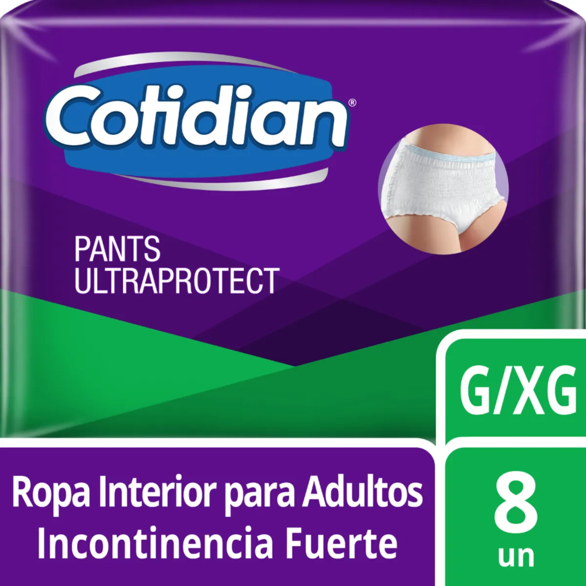 COTIDIAN - Ropa Interior Cotidian Pants Ultraprotect Talla G/XG Empaque 8 Und
