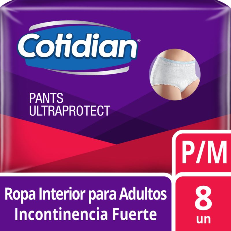 COTIDIAN - Ropa Interior Cotidian Pants Ultraprotect Talla P/M Empaque 8 Und