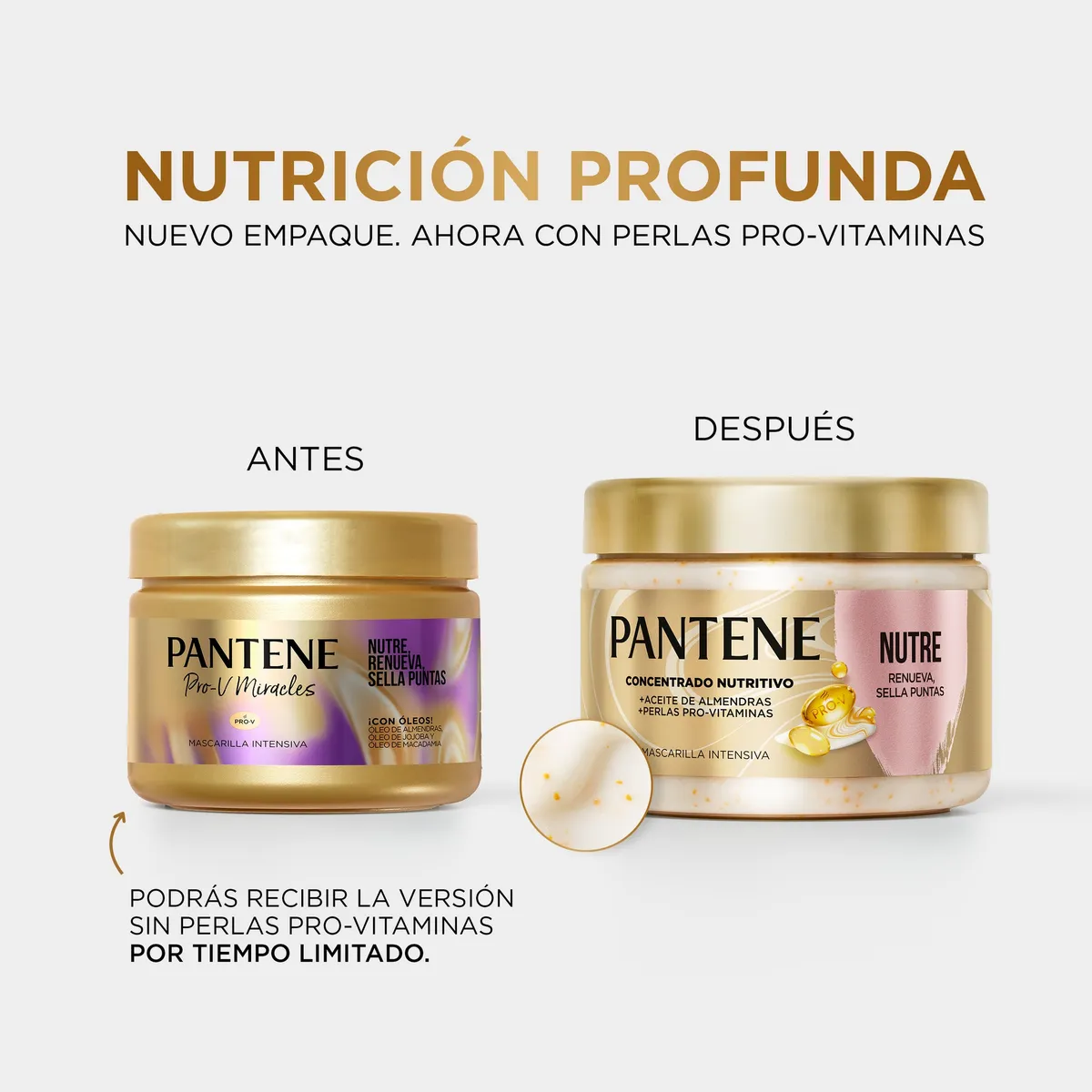 PANTENE - Mascarilla Capilar Pantene Miracles Nutre y Sella Puntas Botella 300 mL